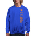 Junk Food Mens Standard New York Knicks LC Stacked Logo-NBA Adult Crew FleeceFor Women Royal Blue